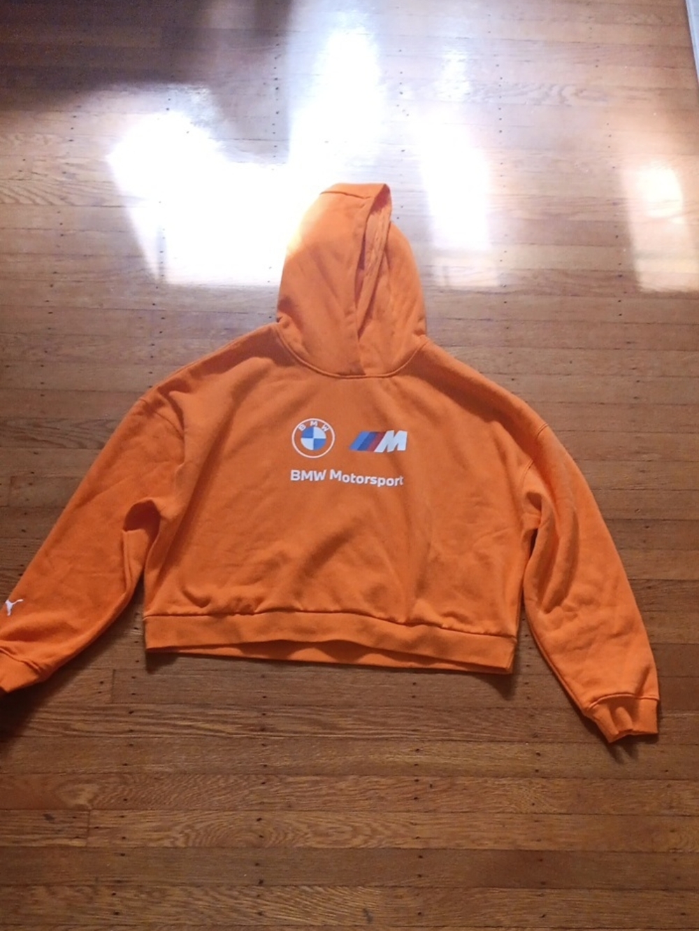 Puma Orange BMW Motorsport Cropped Hoodie